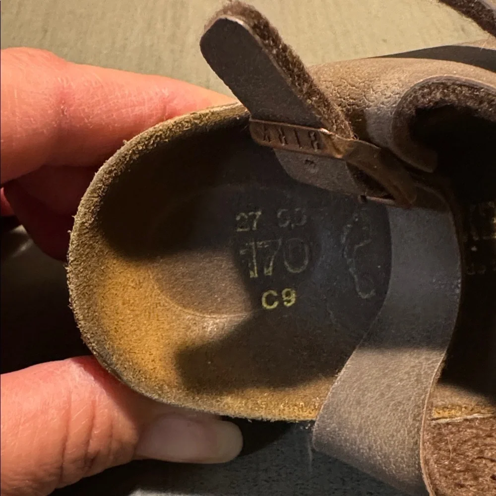 Birkenstock Kids Dark Brown Double-Buckle Sandals
